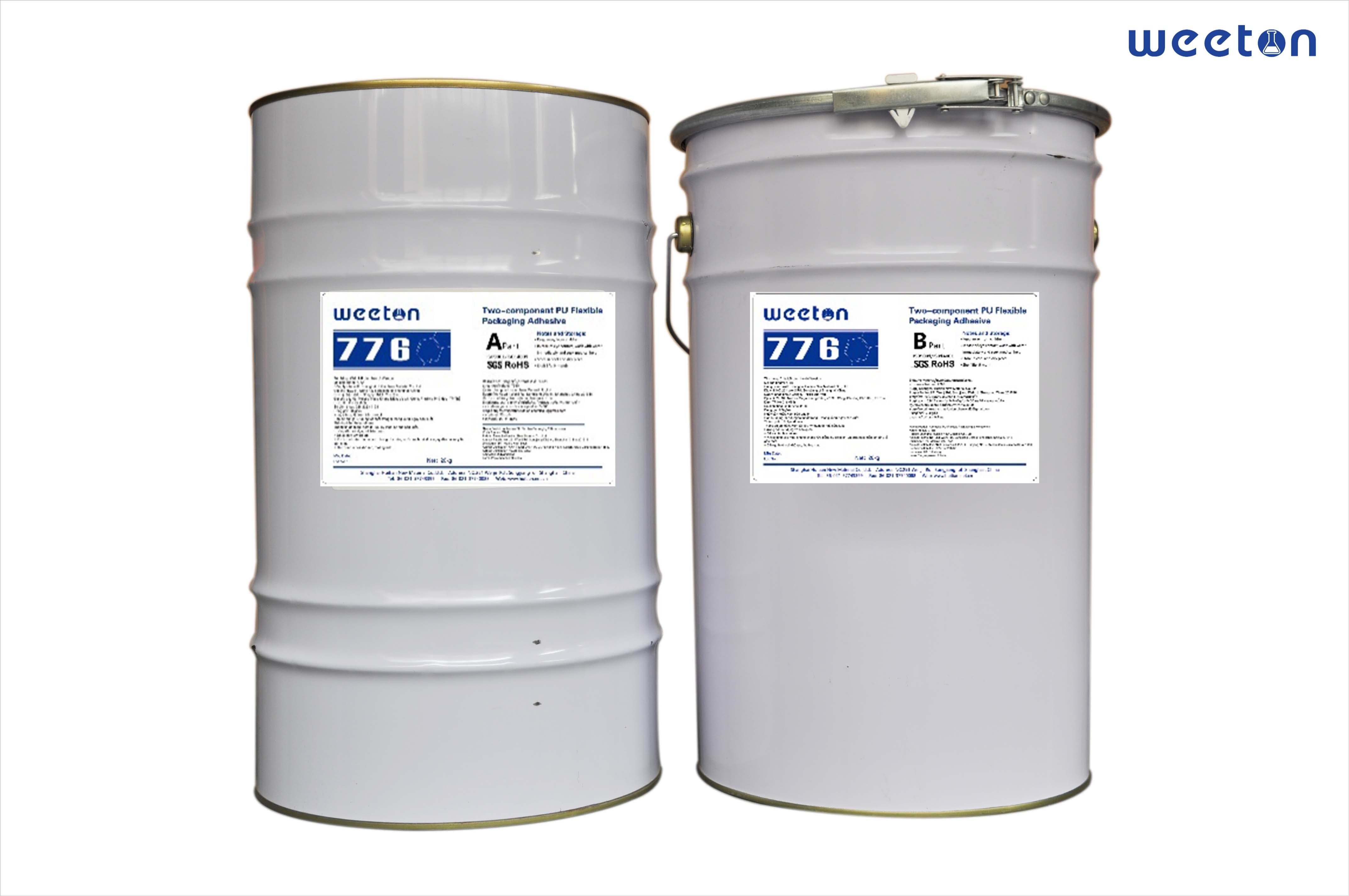 776A 776B Solvent-Based Flexible Packaging Adhesive Fast Curing For PET ...